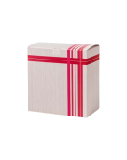 Krabička papírová, růžové kostky, 230x140x238 mm