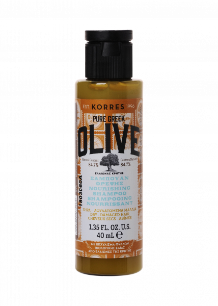 KORRES Shampoo Olive Nourishing - šampon pro suché a poškozené vlasy, 40 ml