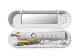 SMILLE Sonic Brush - Prémiový sonický kartáček s kónickými vlákny SANGI, bílý