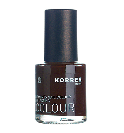 KORRES Nail Colour DARK BROWN 69 - pečující lak na nehty odstín 69, 10 ml