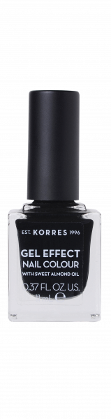 KORRES Gel-Effect Nail Colour - gelový lak na nehty,100 Black, 11 ml