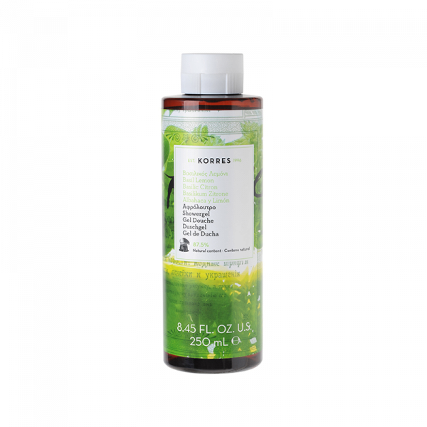 KORRES sprchový gel s bazalkou a citronem, 250 ml
