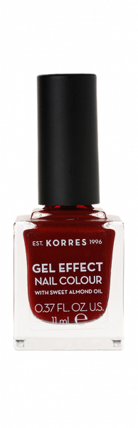 KORRES Gel-Effect Nail Colour - gelový lak na nehty, 59 Wine Red, 11 ml