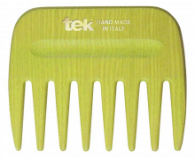 Tek AFRO COMB hřeben s širokými zuby žlutozelený