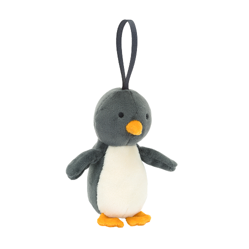 Jellycat Vánoční závěsná ozdoba tučnák 10 cm
