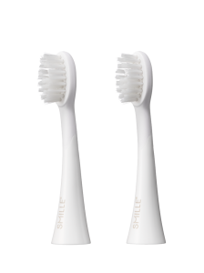 SMILLE Sonic Brush, náhradní hlavice s rovným zástřihem, bílé, 2ks