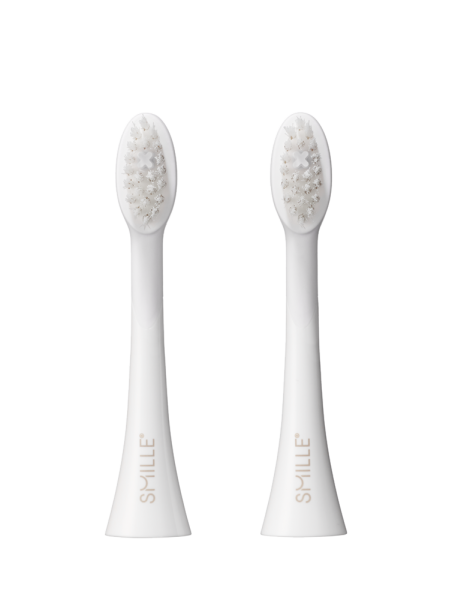 SMILLE Sonic Brush, náhradní hlavice s rovným zástřihem, bílé, 2ks