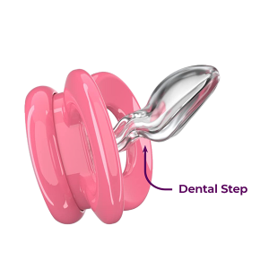 Dentistar ortodontické dudlíky 6-14 měsíců, růžové