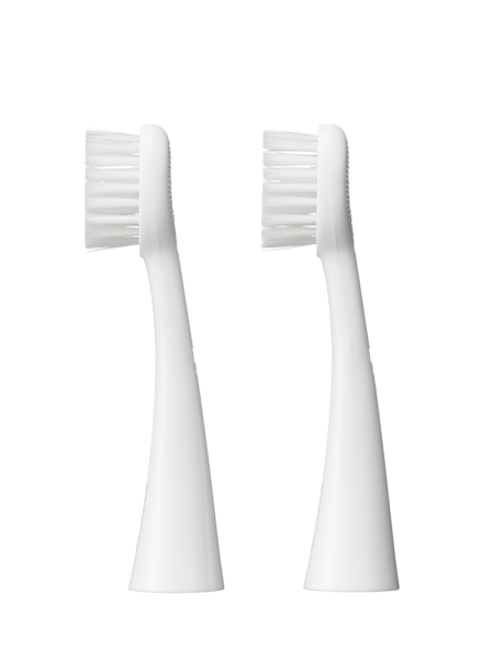 SMILLE Sonic Brush, náhradní hlavice s rovným zástřihem, bílé, 2ks