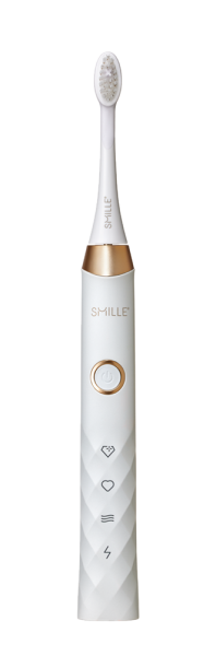 SMILLE PRO Sonic Brush - Prémiový sonický kartáček s kónickými vlákny SANGI, bílý