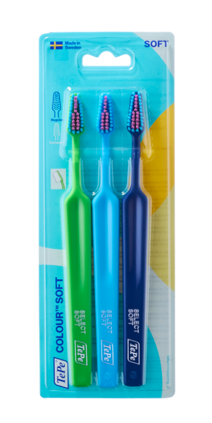 TePe Select Colour soft, sada zubních kartáčků, 2+1 zdarma