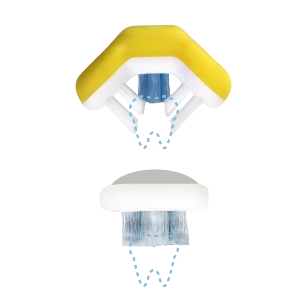 Fridababy Tooth Hugger 3D zubní kartáček, žlutý