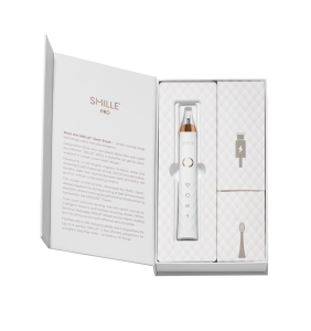 SMILLE PRO Sonic Brush - Prémiový sonický kartáček s kónickými vlákny SANGI, bílý