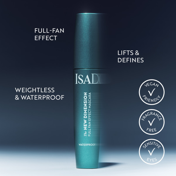 ISADORA The New Dimension Waterproof Mascara 01 Black, voděodolná řasenka pro dokonale definované řasy