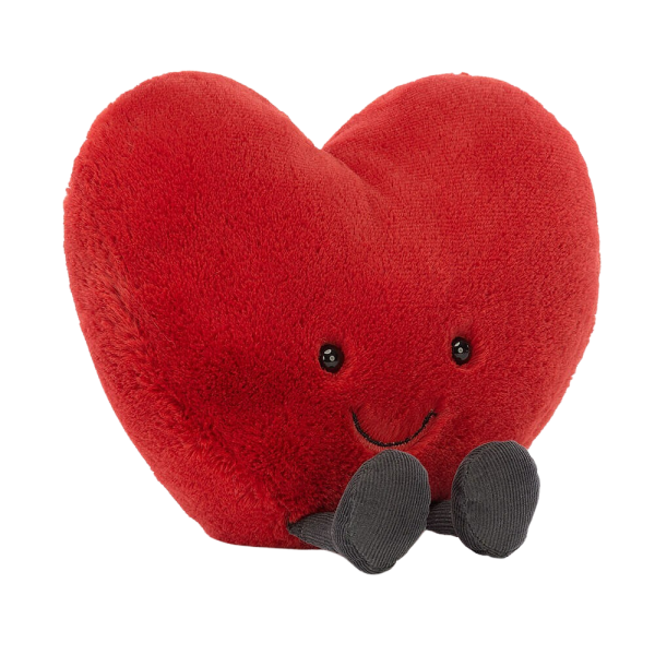 Jellycat Velké červené srdce 17 cm