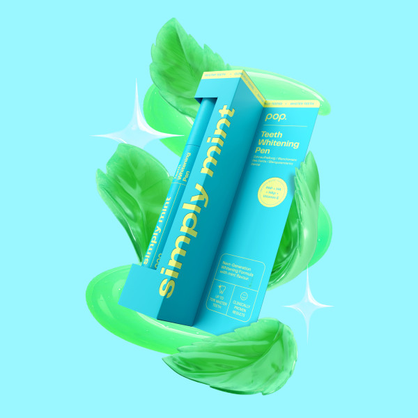 Pop Teeth Whitening Pen Simply Mint, bělicí pero mátové, 4 ml