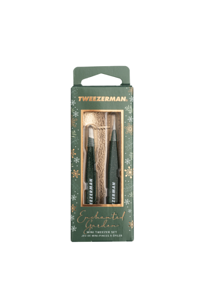 Tweezerman Enchanted Garden Lash Mini Tweezer Set, limitovaná sada mini pinzet v pouzdře rose gold