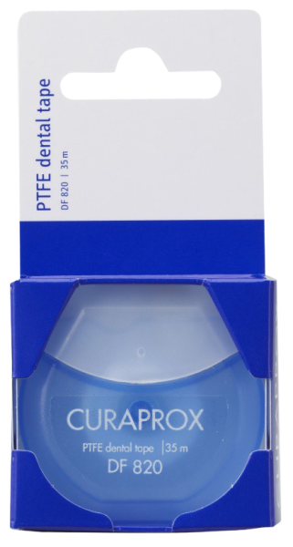 Curaprox DF 820 Floss Tape zubní páska s chlorhexidinem, 35 m