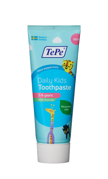 TePe Daily Kids zubní pasta pro děti od 3 do 6 let, 75 ml