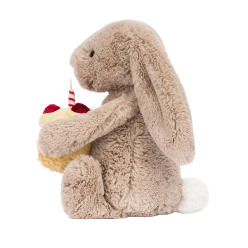 Jellycat stydlivý králíček s narozeninovým dortem