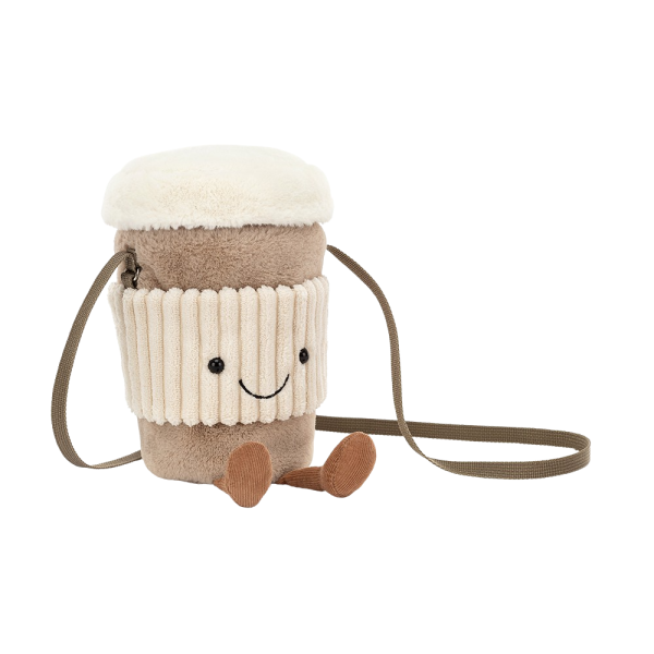 Jellycat Plyšová kabelka Coffee-To-Go káva s sebou 22 cm