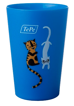 Barevný plastový kelímek TePe, modrý