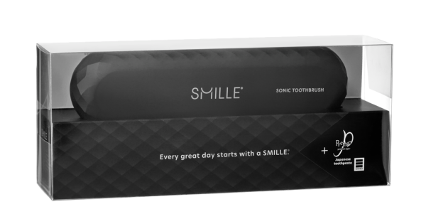SMILLE Sonic Brush - Prémiový sonický kartáček s kónickými vlákny SANGI, černý