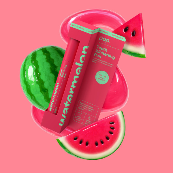 Pop Teeth Whitening Pen Watermelon, bělicí pero melounové, 4 ml