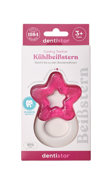 Dentistar Cooling Teether, chladicí kousátko od 3 měsíců, růžové