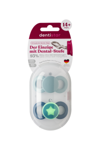 Dentistar Day & Night Soother, denní a noční dudlík, od 14 měsíců, modrý