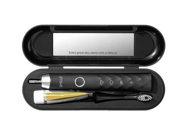 SMILLE Sonic Brush - Prémiový sonický kartáček s kónickými vlákny SANGI, černý