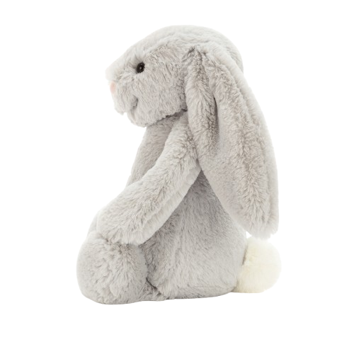 Jellycat stydlivý stříbrný králík střední