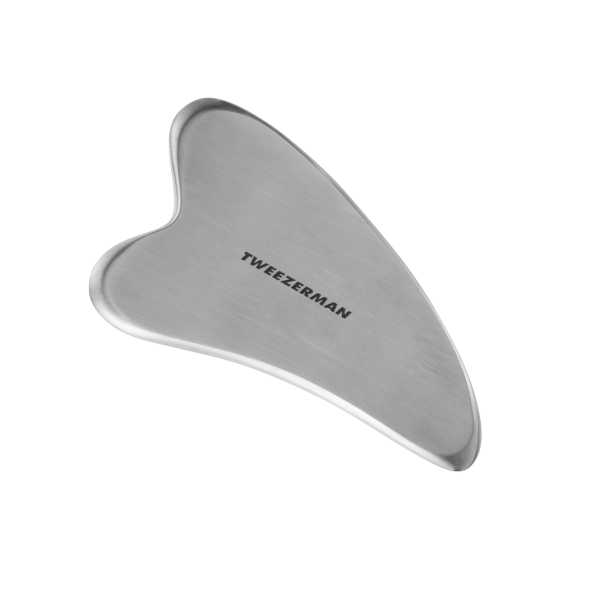 Tweezerman Stainless Steel Gua Sha – masážní nástroj na obličej z nerezové oceli