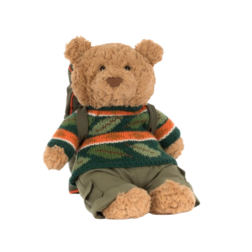 Jellycat plyšový medvěd Bartholomew v outdoor oblečku
