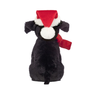 Jellycat Pes labrador Black s vánoční čepičkou 22 cm