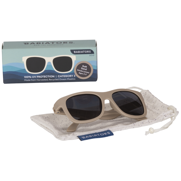 BABIATORS Eco Collection Navigator Soft Sand, sluneční brýle pískové, 3-5 let