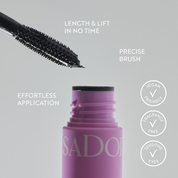ISADORA The 10 Sec High Impact Length & Lift Mascara, řasenka pro prodloužení a natočení řas