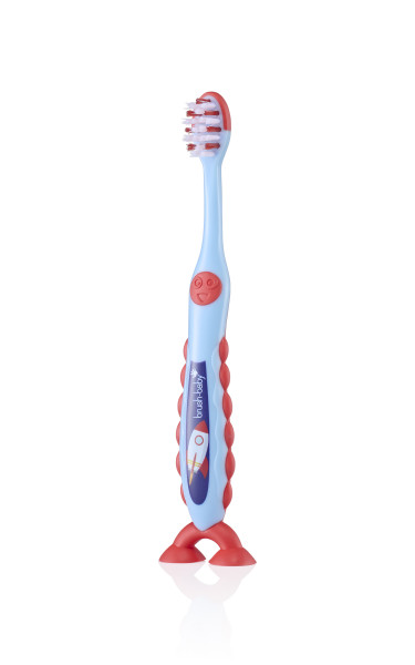 Brush-baby Rocket FlossBrush™, dětský zubní kartáček s raketami, 2 ks, 3-6 let