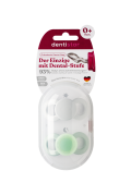 Dentistar ortodontické dudlíky 0-6 měsíců, šedo-zelené