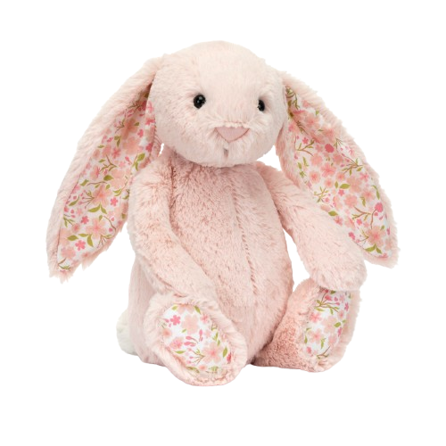 Jellycat růžový květinový králíček, střední