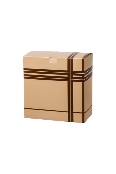 Krabička papírová, hnědé kostky, 239xx144x238 mm