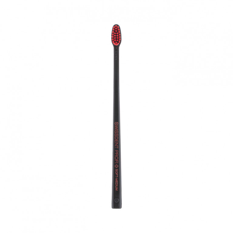 SWISSDENT COLOURS zubní kartáček, Soft-Medium, černo-červený