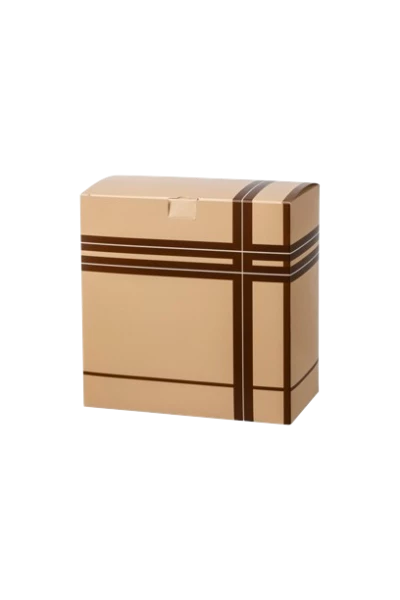 Krabička papírová, hnědé kostky, 239xx144x238 mm