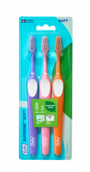 TePe Supreme soft, zubní kartáčky 2+1 zdarma