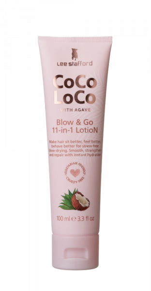 Lee Stafford CoCo LoCo Agave Blow & Go 11 in 1 Lotion vyživující mléko na vlasy, 100 ml