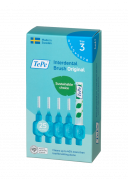 TePe Original mezizubní kartáčky z bioplastu 0,6 mm, modré, 25 ks