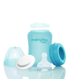 Everyday Baby skleněná láhev s termo senzorem 150 ml, Turquoise