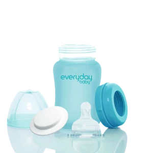 Everyday Baby skleněná láhev s termo senzorem 150 ml, Turquoise