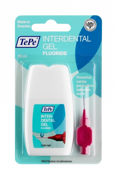 TePe Interdental Gel 20 ml + mezizubní kartáček růžový nebo červený, blistr