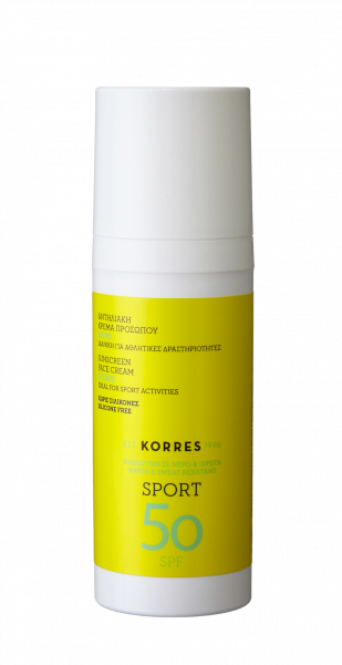 KORRES Sun Care CITRUS Active Sports Face Cream - Pleťový opalovací krém SPF50, 50 ml